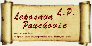 Leposava Paučković vizit kartica